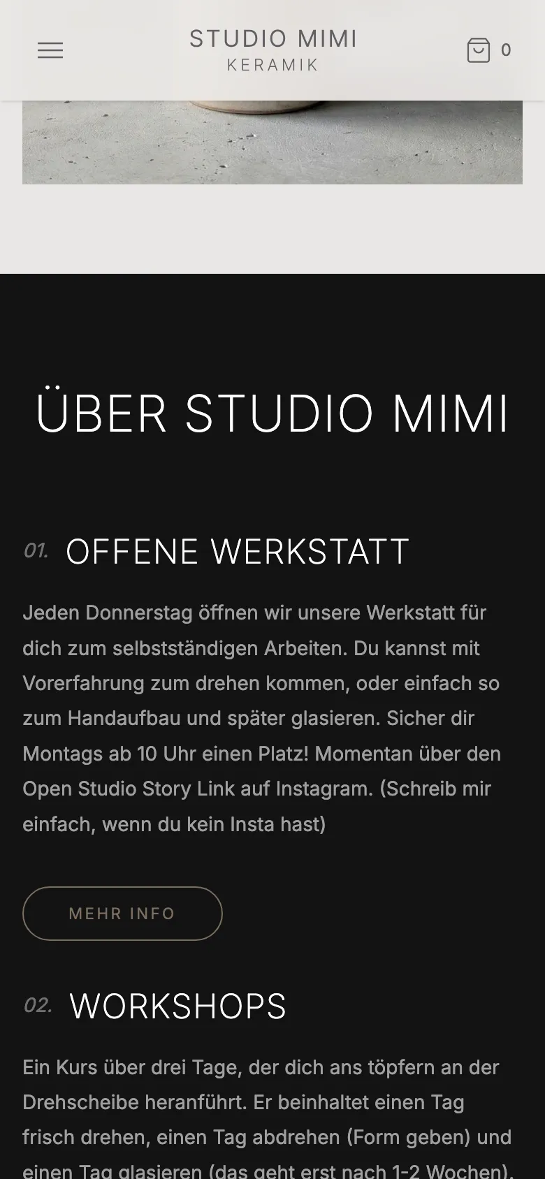 Studio Mimi: mobile Ansicht 3